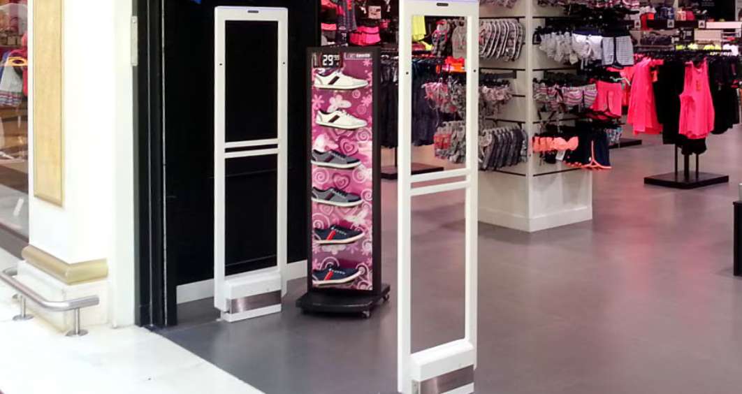 EAS system installed at the entrance of a retail store in Dubai, preventing theft